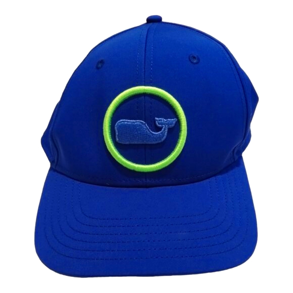 Vineyard Vines Men's Royal Blue Whale Dot Performance Trucker Hat Embroidered
